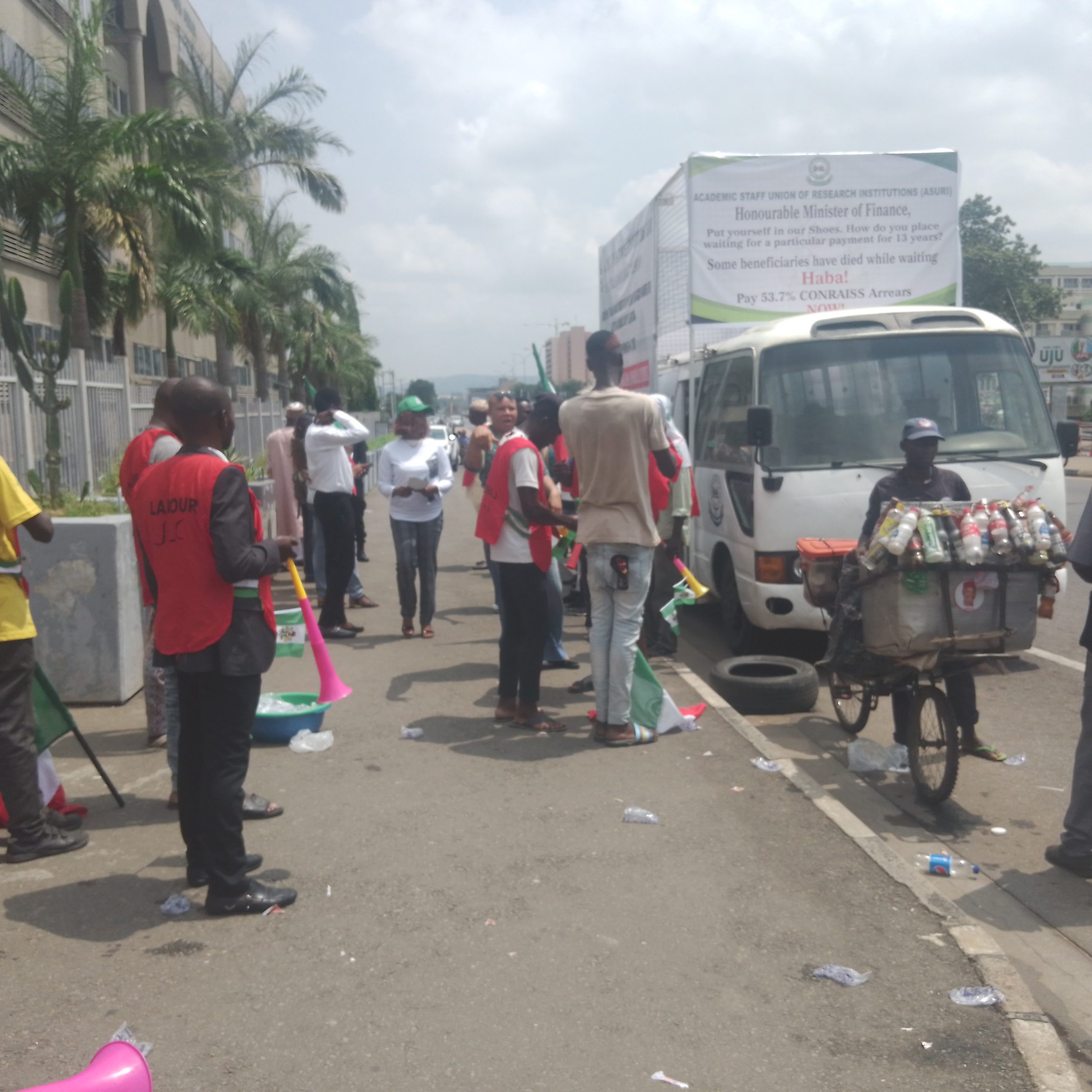 ASURI PROTESTS NON PAYMENT OF CONRAISS  Arrears