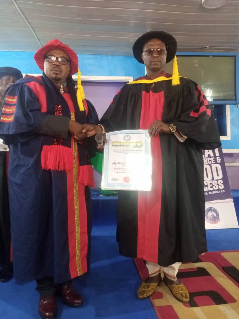 Heavenward Int’l College of Divinity confers Doctor of Divinity on Sardauna Koro, High Chief Fada