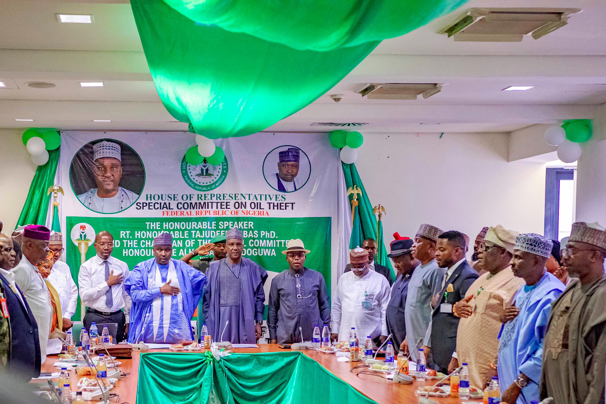 Speaker Abbas inaugurates Adhoc Committee to investigate Oil theft, vandalism, illegal bunkering