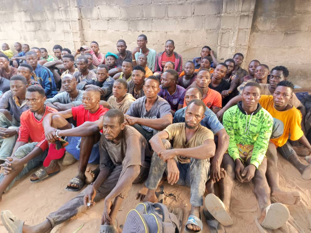 Nassarawa: Police burst suspected kidnappers’ den, arrest 109 illegal miners