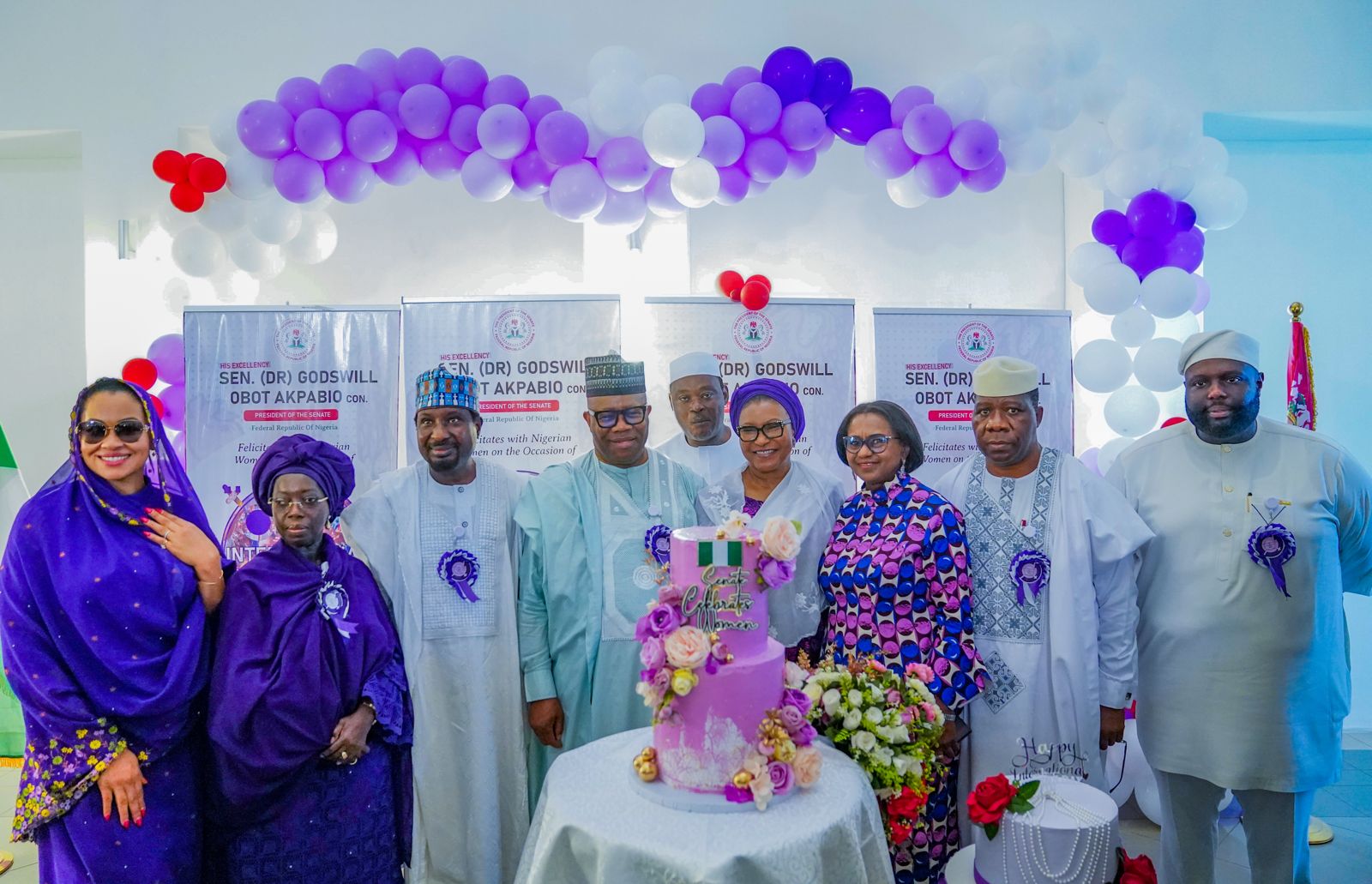 Senate President Akpabio, principal officers join female colleagues to celebrate Int’t women’s day