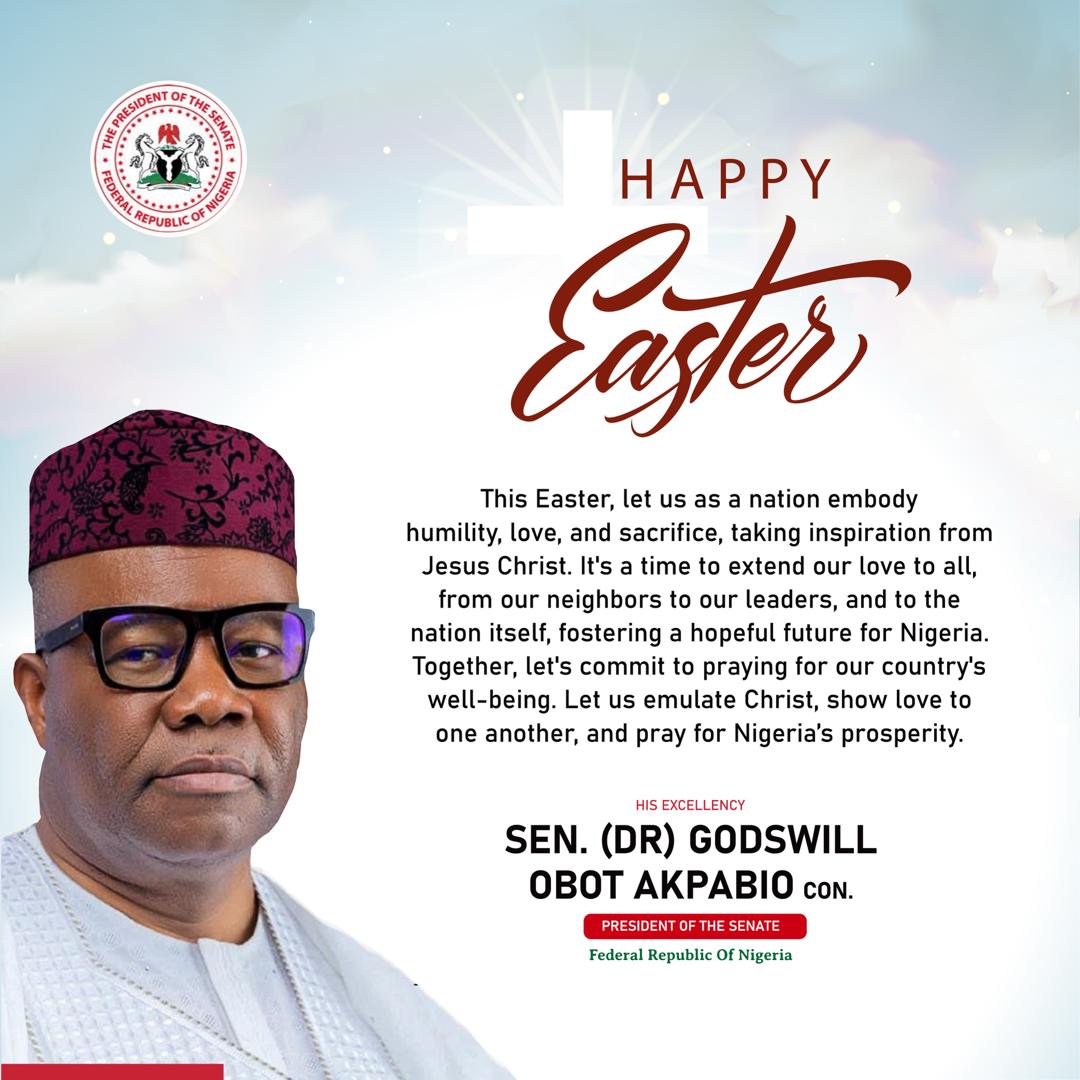 Akpabio enjoins Christians to emulate Christ, sacrifice for one another
