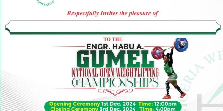 NWF announces Sunday as Engr Habu Gumel National Open Weightlifting Championship Kick off date 
