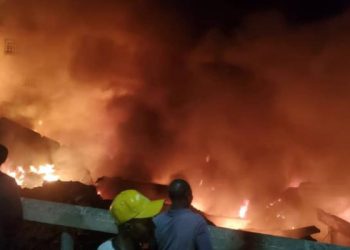 Fire Outbreak Destroyed Goods, Properties Worth Millions At Spare Parts Market In Lagos