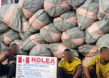 NDLEA parades suspects, six foreign nationals who imported cannabis from Ghana to Nigeria