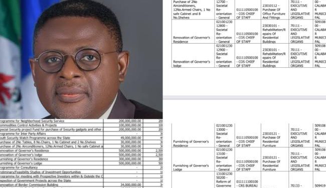 Corruption: C’River State Budgets Another N100 Million In 2025 For Renovation Of Governor’s Residence.