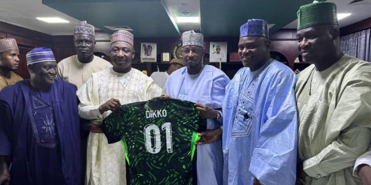 NFF President Consoles Gov. Radda on Mother’s Demise, commends him for hosting Flying Eagles