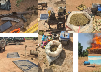 Benue State: Troops of JTF Operation WHIRL STROKE Destroy Bandits Camps, Recover Assorted Weapons