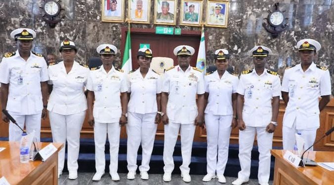 Chief of the Naval Staff Decorates Newly Promoted Officers on Tuesday 