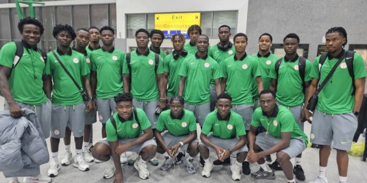 Flying Eagles Depart Nigeria for 12-Day Camping in Chile Ahead of World Cup Finals