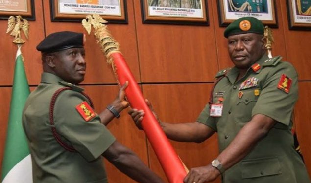 Change of Guard: Maj. Gen. Shaibu Becomes 25th COAS After Taking Over From Oluyede
