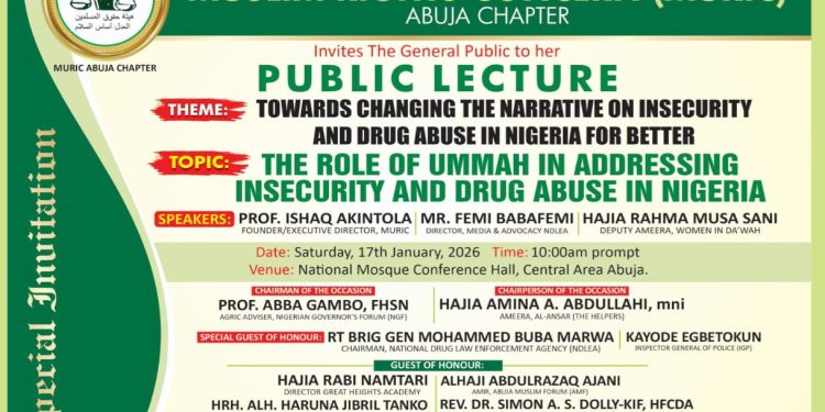 MURIC Abuja Convenes Top Security, Religious Leaders to Address Insecurity, Drug Abuse