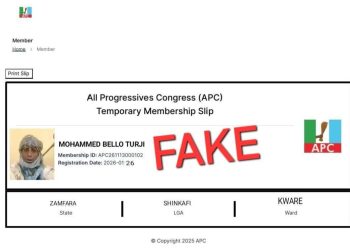 APC Disassociates Self From Fake Membership Slip Circulating on Social Media