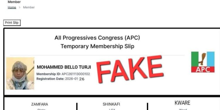 APC Disassociates Self From Fake Membership Slip Circulating on Social Media