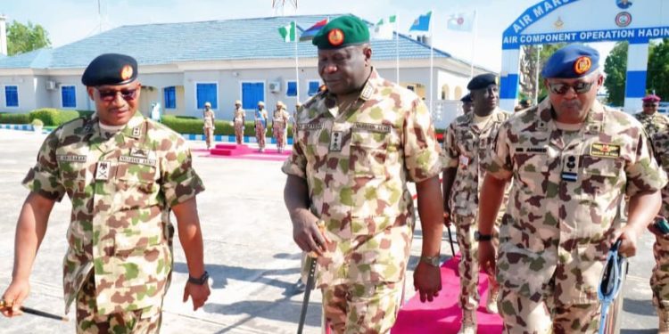 CDS, COAS Storm Borno, Rally Troops for All-Out Offensive Against Terrorists