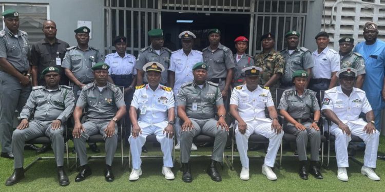 Nigerian Navy MCIO Commander Visits Nigeria Customs Service, Kirikiri Lighter Terminal Area Command