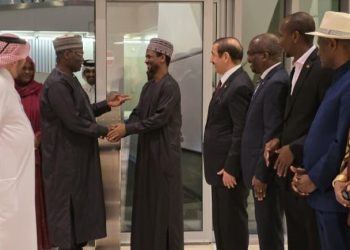 Yakubu Assumes Duty in Doha as Qatar, 13 African Ambassadors Welcome Him