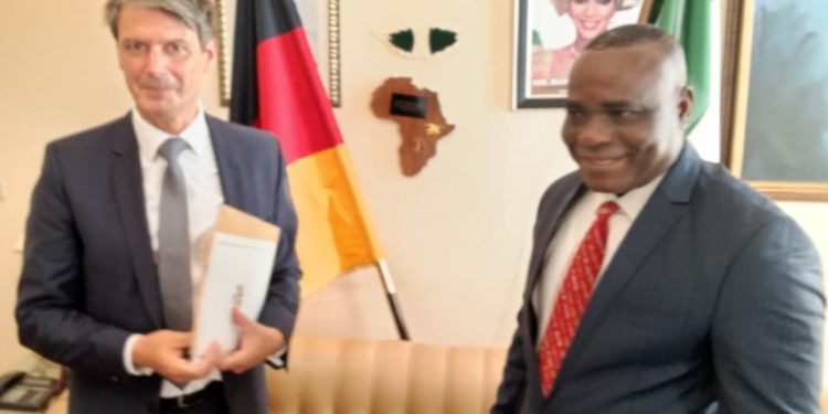 Amb. Enang, receives in Audience Ambassador-designate of Germany to Nigeria in Berlin