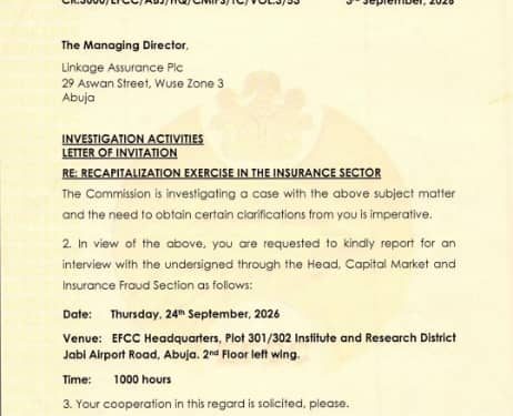 EFCC Expands Insurance Recapitalisation Fraud Probe as CSOs Demand NAICOM Commissioner’s Sack